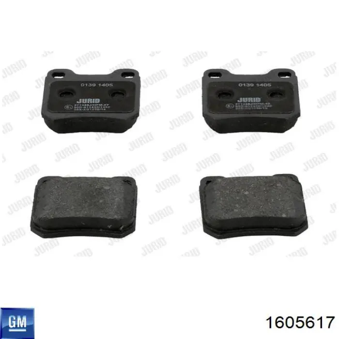 Задні гальмівні колодки General Motors 1605617 ціна, від 16.46 USD