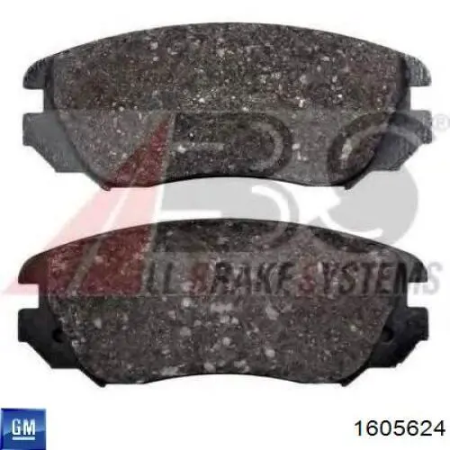 Гальмівні колодки General Motors 1605624 ціна, від 29.73 USD