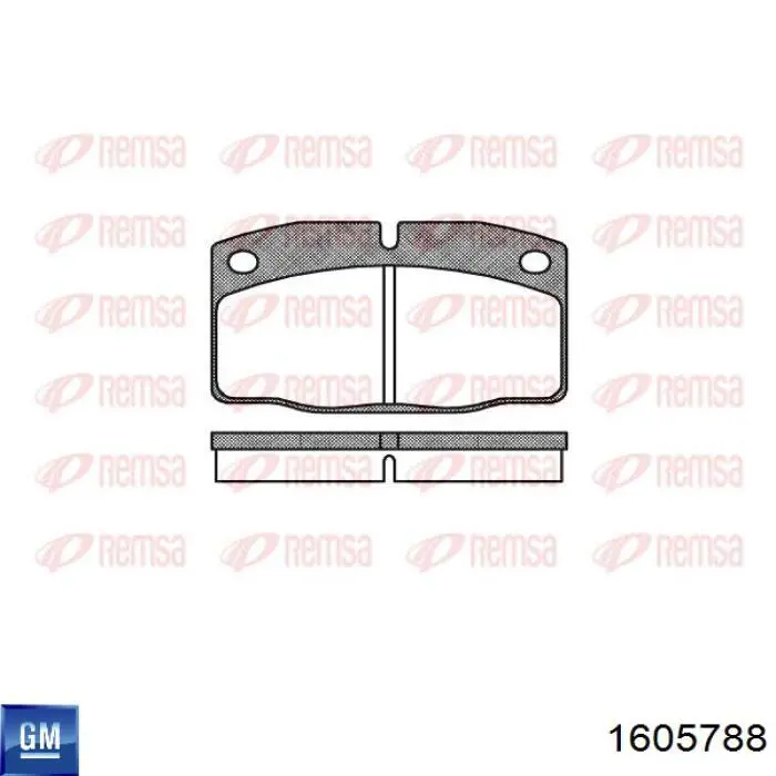 Купити 1605788 General Motors Колодки гальмівні передні, дискові
