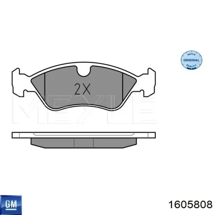 Гальмівні колодки General Motors 1605808 ціна, від 17.45 USD