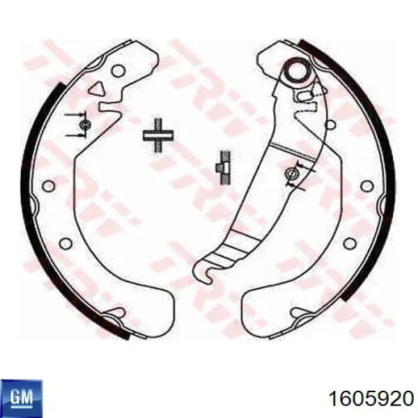 Купити 1605920 General Motors Колодки гальмові задні, барабанні