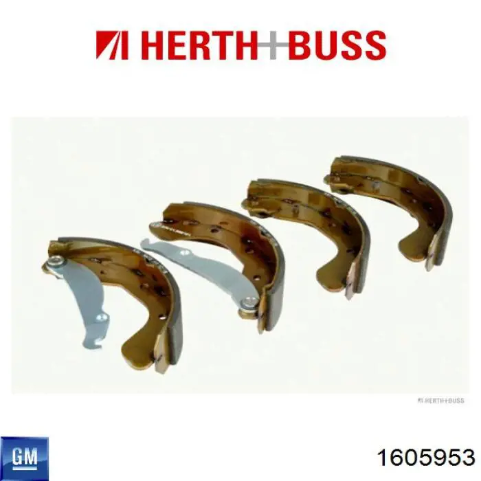 Колодки гальмові задні, барабанні General Motors 1605953 ціна, від 12.49 USD