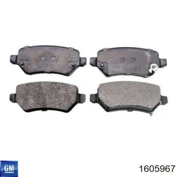 1605967 General Motors Колодки гальмівні задні, дискові