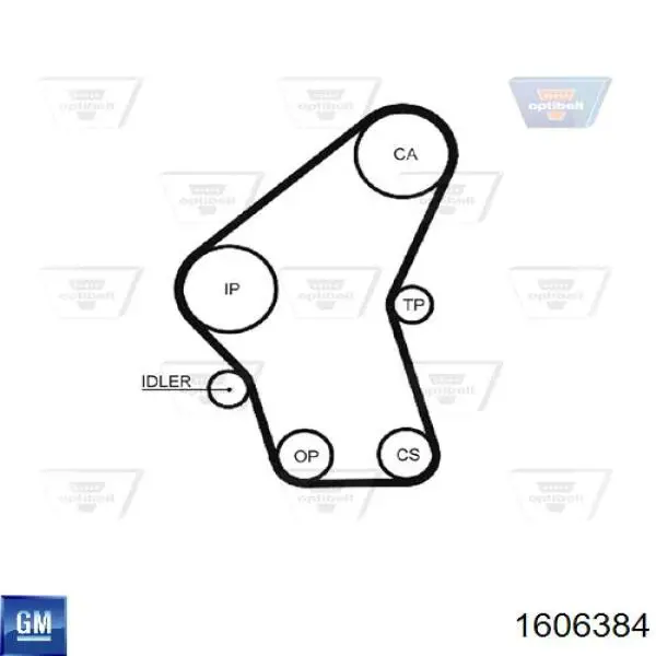 Комплект ГРМ 1606384 General Motors