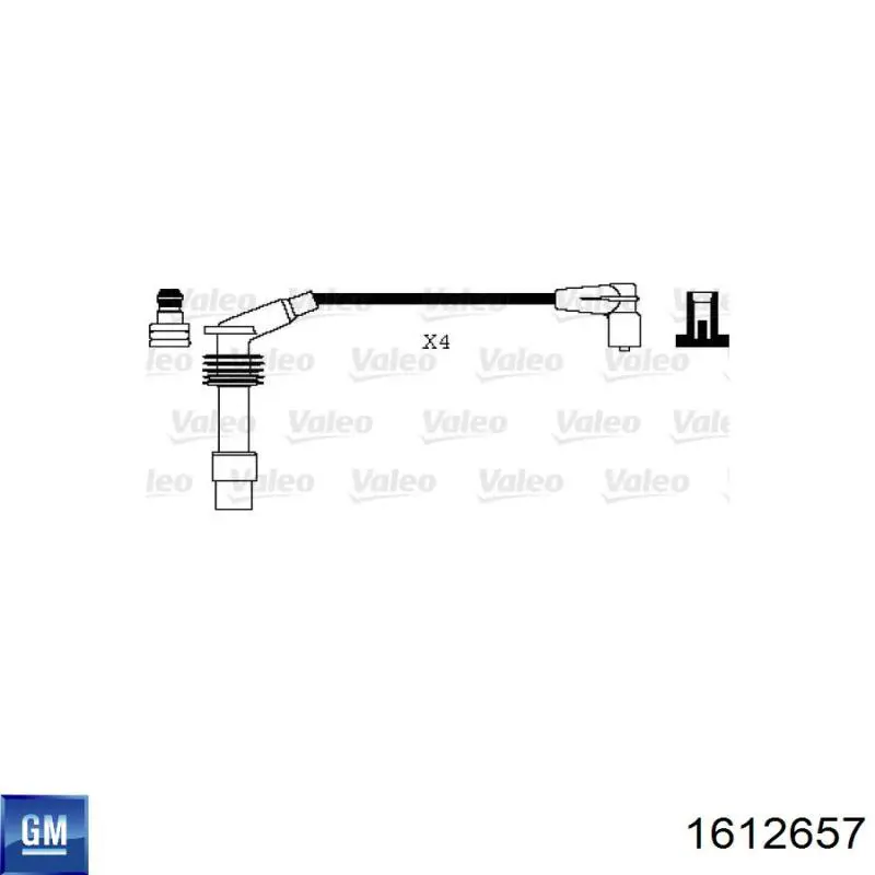Високовольтні дроти 1612657 General Motors