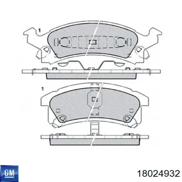 Купити 18024932 General Motors Колодки гальмівні передні, дискові