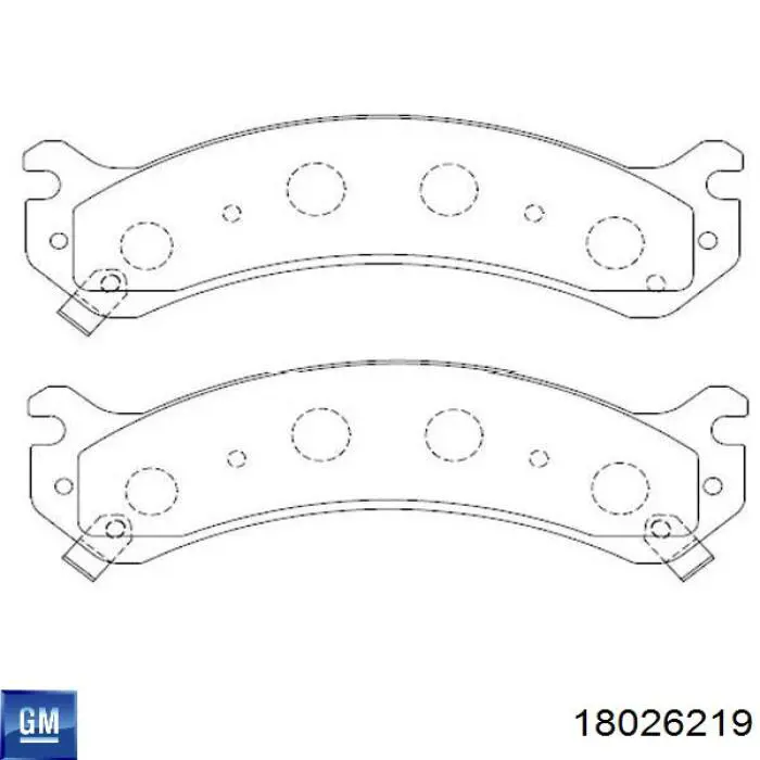 18026219 General Motors Передні гальмівні колодки