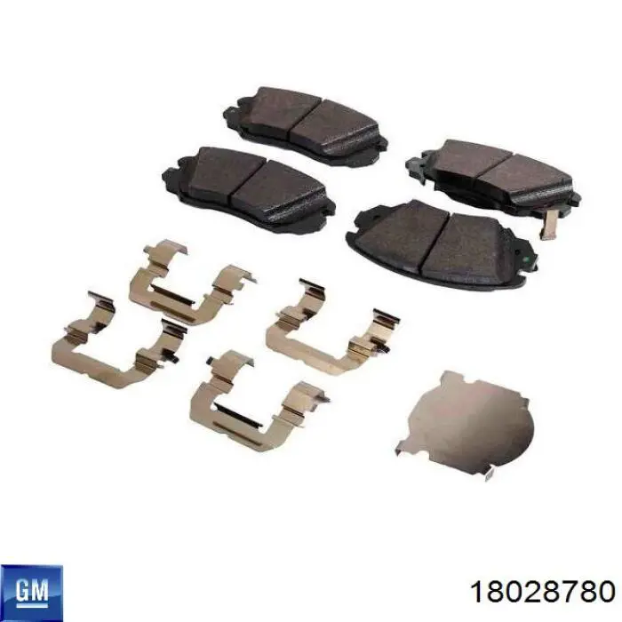 Передні тормозні колодки 18028780 General Motors