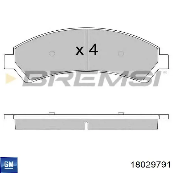 Гальмівні колодки General Motors 18029791 ціна, від 22.48 USD
