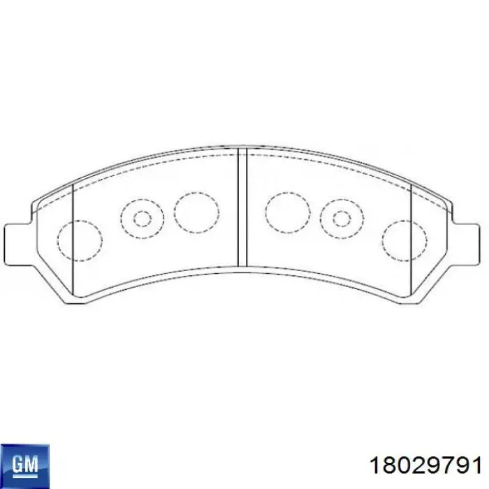 18029791 General Motors Передні гальмівні колодки