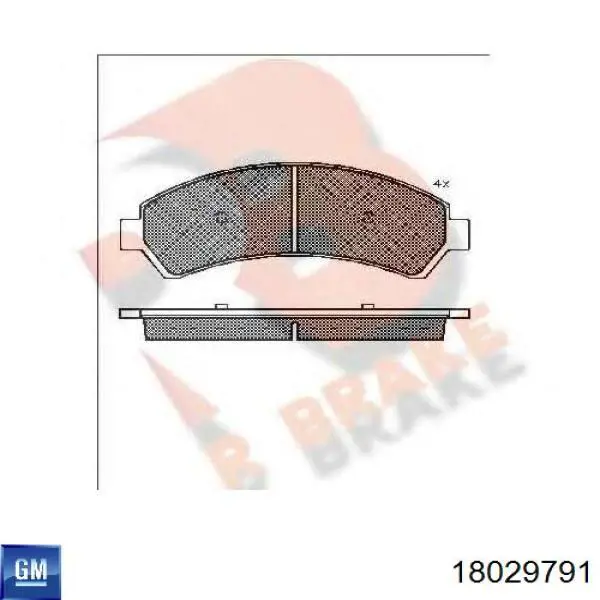 Передні тормозні колодки 18029791 General Motors