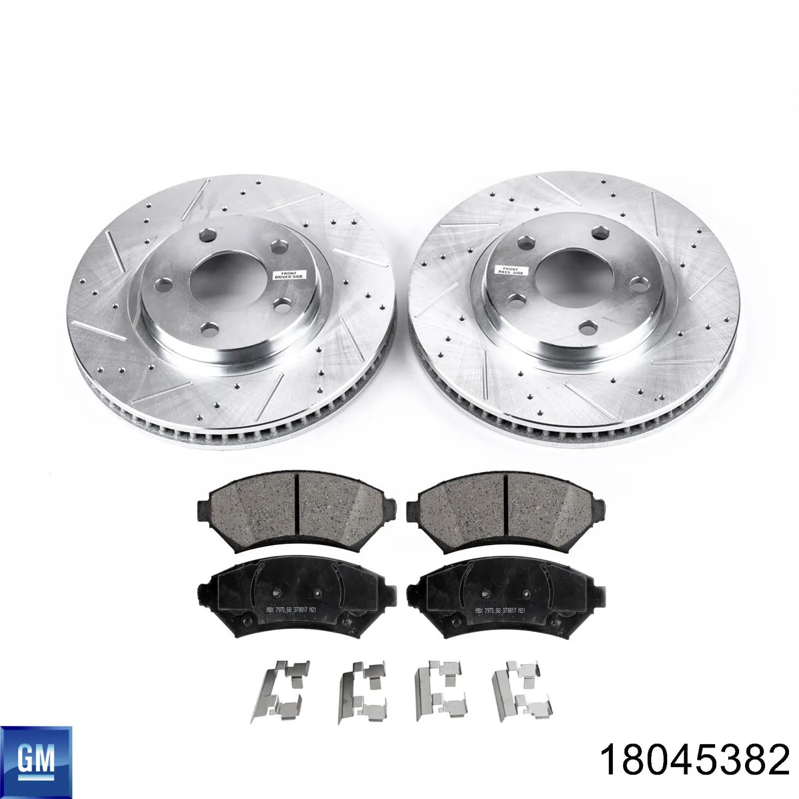 Передні тормозні колодки 18045382 General Motors