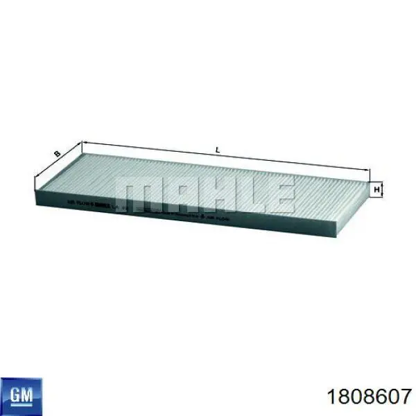 Фільтр повітряний обігрівача General Motors 1808607 ціна, від 4.41 USD