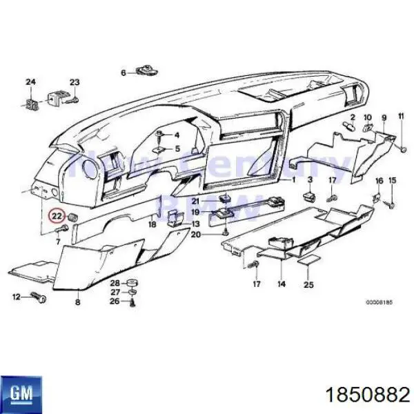  General Motors 1850882 ціна, від 28.12 USD
