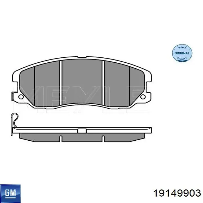 Гальмівні колодки General Motors 19149903 ціна, від 22.80 USD