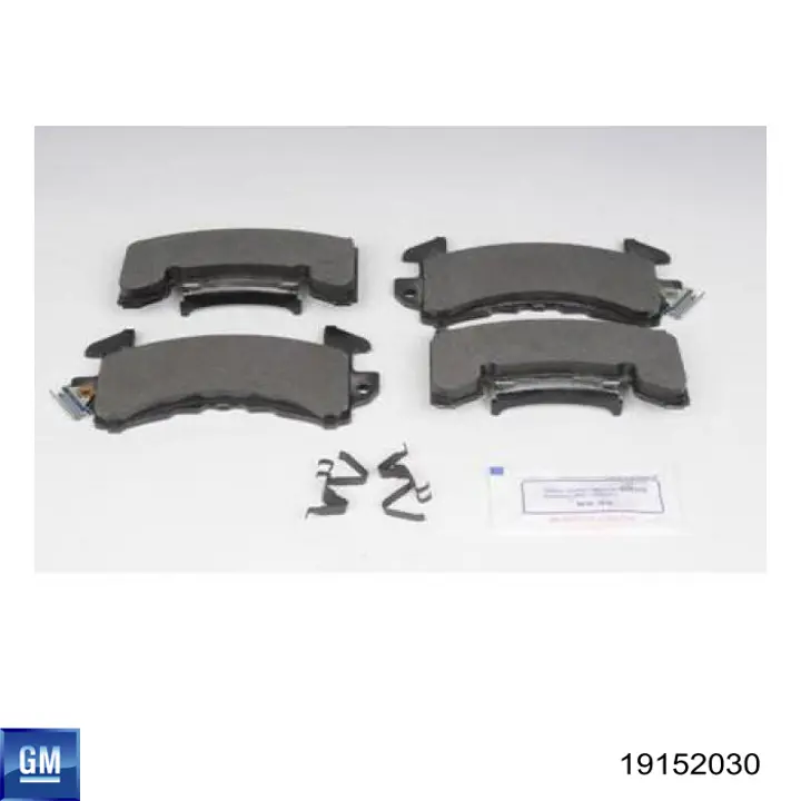 Передні тормозні колодки 19152030 General Motors