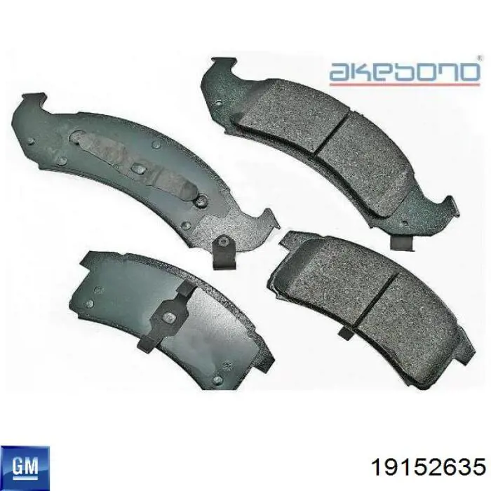 19152635 General Motors Передні гальмівні колодки
