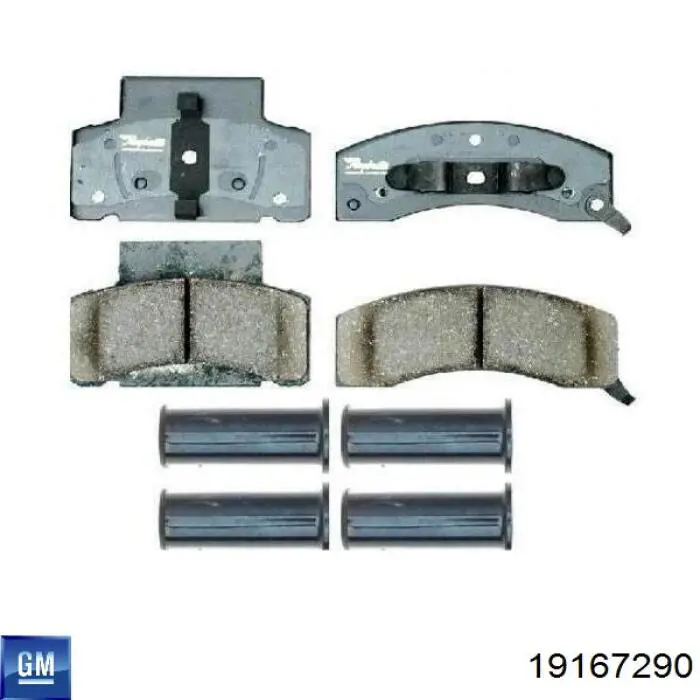 Передні тормозні колодки 19167290 General Motors
