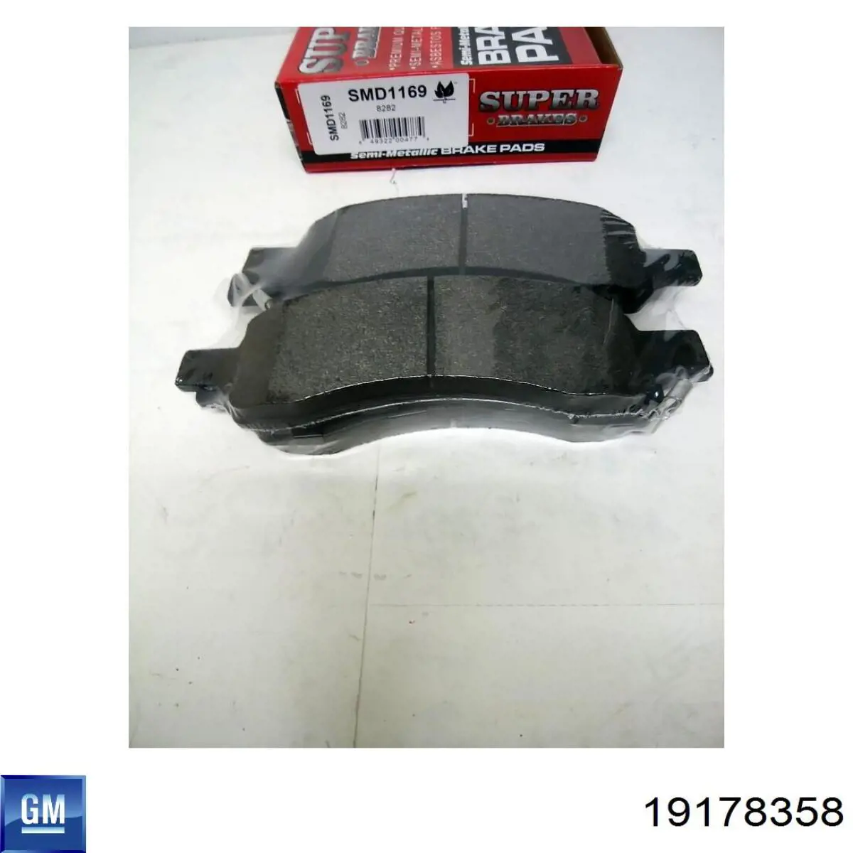 Передні тормозні колодки 19360236 General Motors