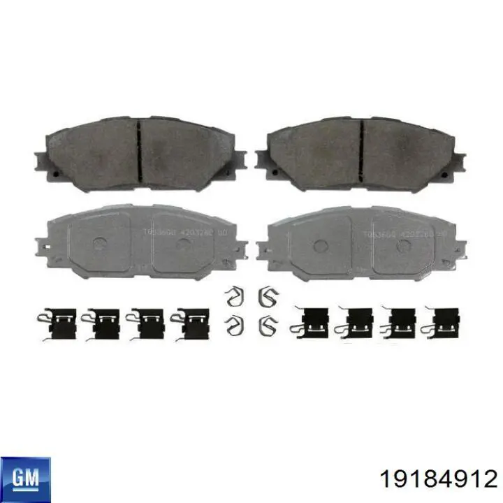 19184912 General Motors Передні гальмівні колодки
