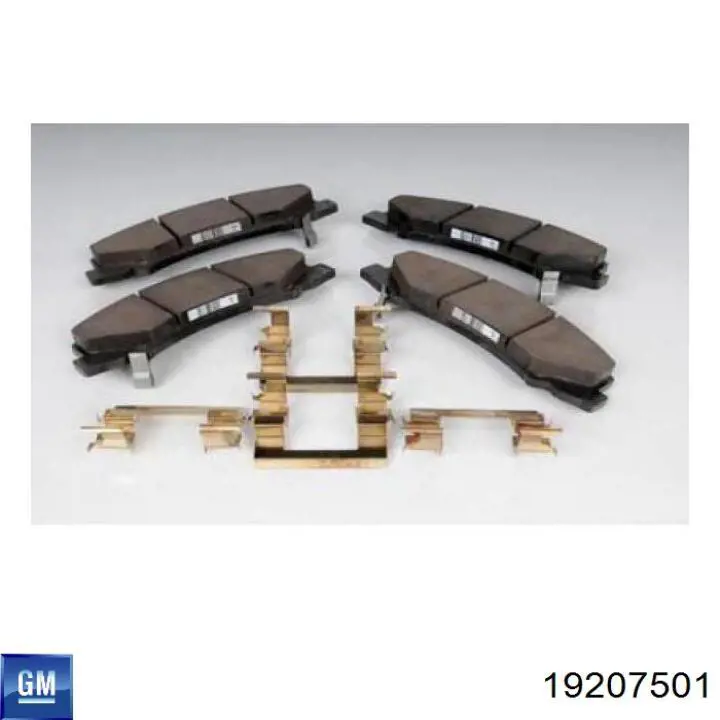 Гальмівні колодки General Motors 19207501 ціна, від 21.68 USD