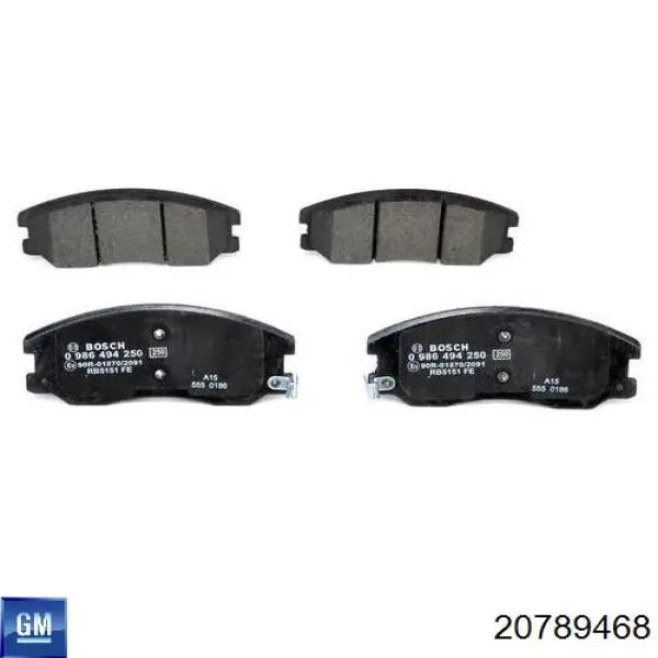 Купити 20789468 General Motors Колодки гальмівні передні, дискові