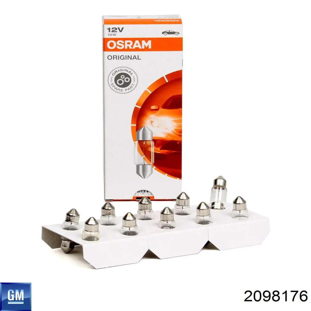 2098176 General Motors лампочка плафону освітлення салону/кабіни