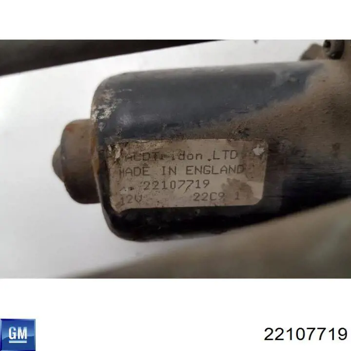 Двигун склоочисника лобового скла (трапеції) 22107719 General Motors