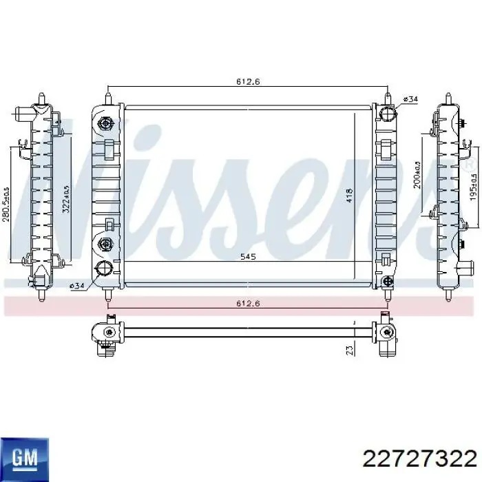 Купити CT2053 AVA Радіатор двигуна