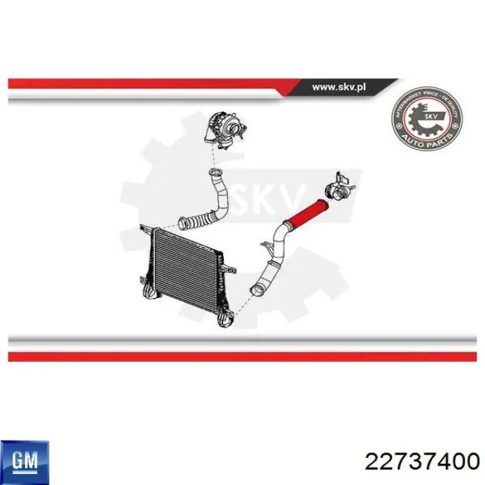 22737400 General Motors Трубка, що нагнітається