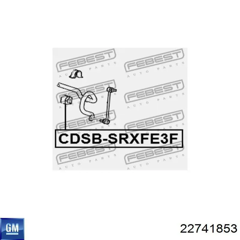 Подушка стабілізатора General Motors 22741853 ціна, від 72.09 USD