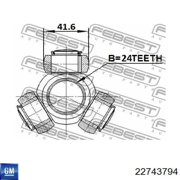 Граната колісна Febest 3210SRXLF1 ціна, від 69.21 USD