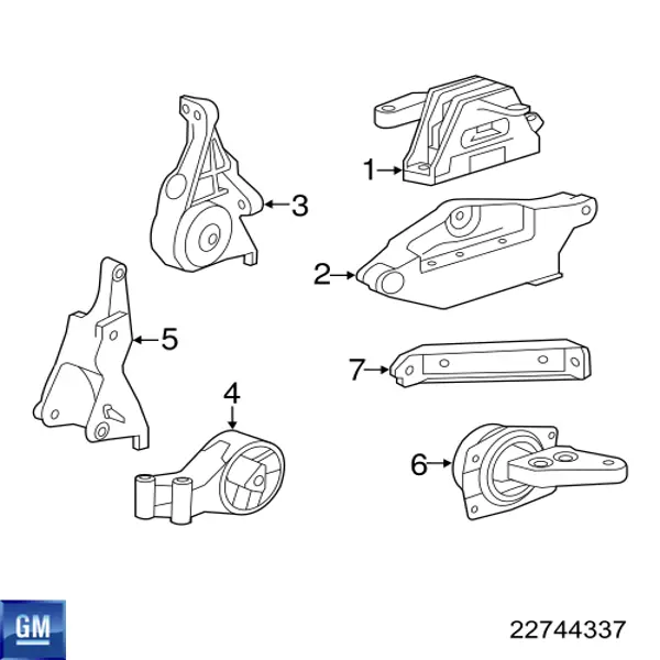 Права опора двигуна Opel 684607