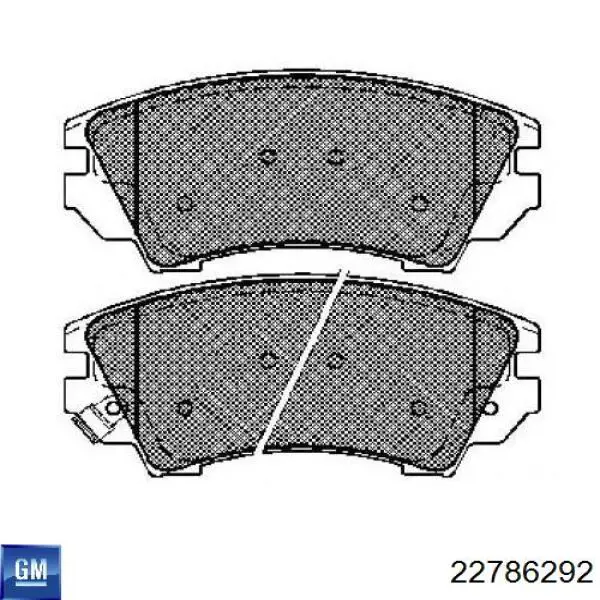 22786292 General Motors Передні гальмівні колодки