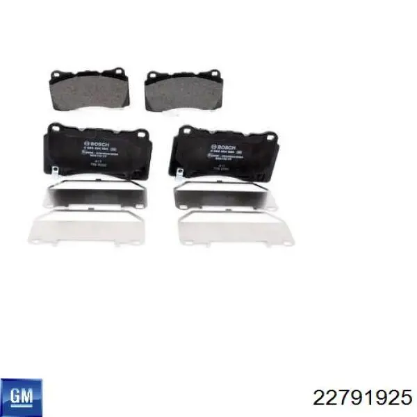 Передні тормозні колодки 22791925 General Motors