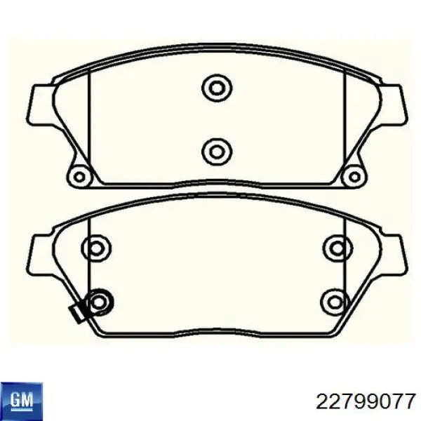 Гальмівні колодки General Motors 22799077 ціна, від 25.31 USD