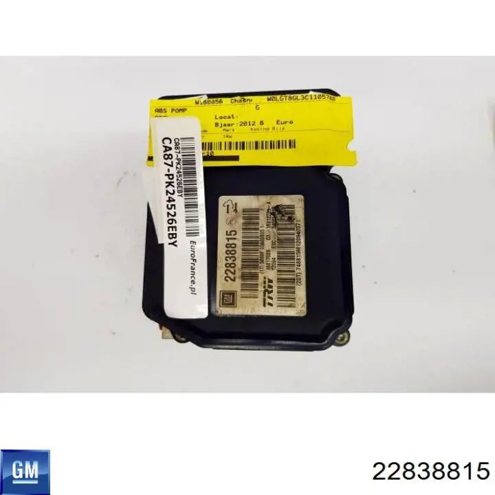 Блоки ABS General Motors 22757652