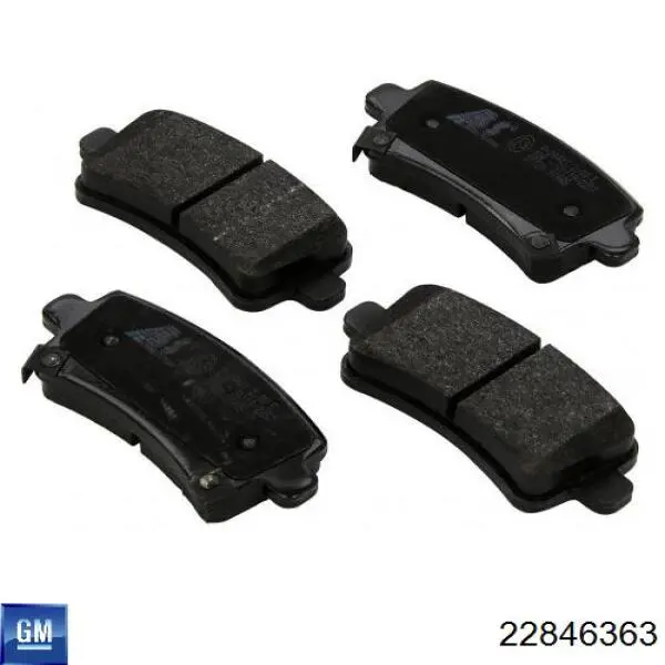 22846363 General Motors Колодки гальмівні задні, дискові