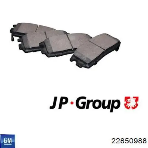 22850988 General Motors Колодки гальмівні задні, дискові