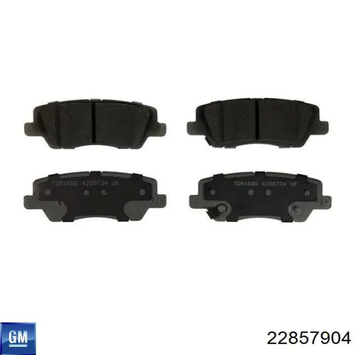 Задні гальмівні колодки 23316762 General Motors