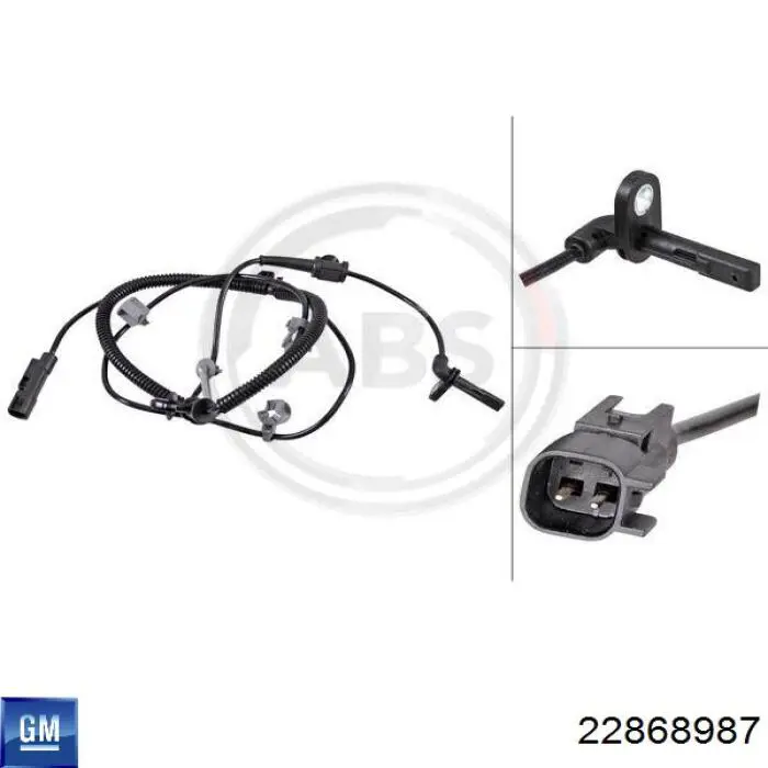 22868987 General Motors Датчик АБС (ABS) задній