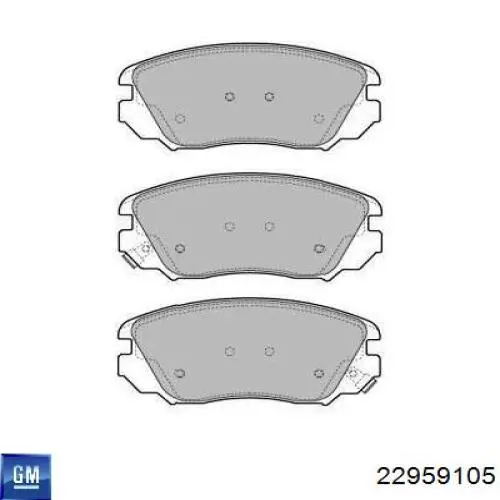 Тормозні колодки General Motors 22959105