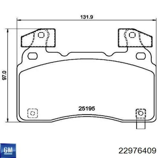 22976409 General Motors Передні гальмівні колодки