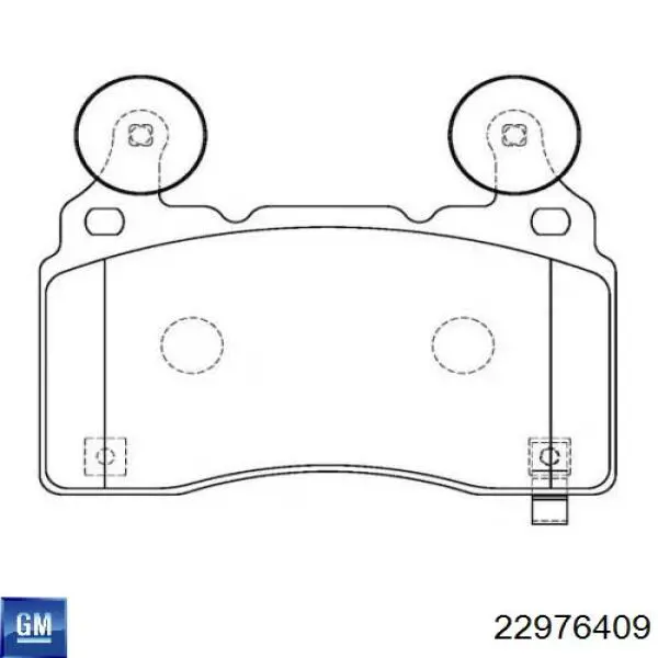 Передні тормозні колодки 22976409 General Motors
