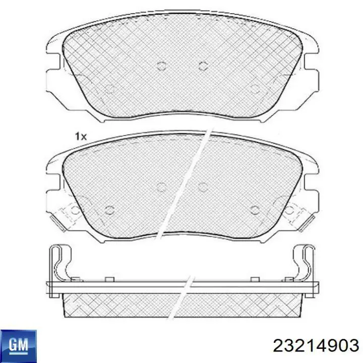 Тормозні колодки General Motors 23214903