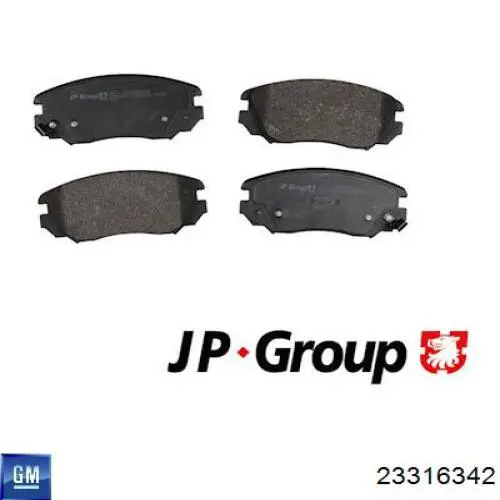 Гальмівні колодки General Motors 23316342 ціна, від 24.22 USD