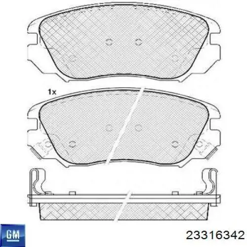 Купити 23316342 General Motors Колодки гальмівні передні, дискові
