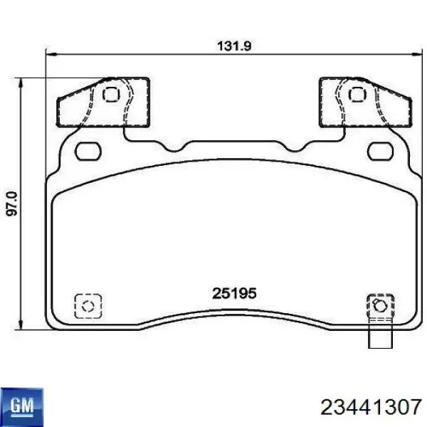 Гальмівні колодки General Motors 23441307 ціна, від 36.05 USD
