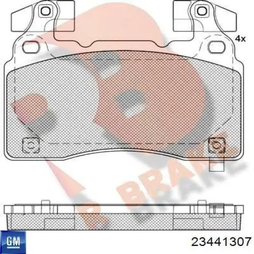 Купити 23441307 General Motors Колодки гальмівні передні, дискові