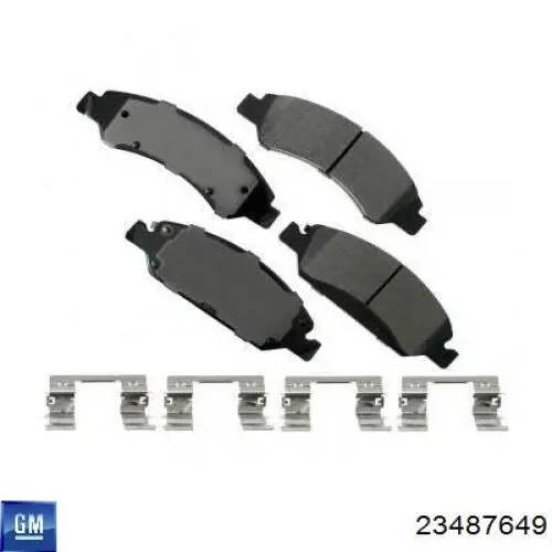 23487649 General Motors Передні гальмівні колодки